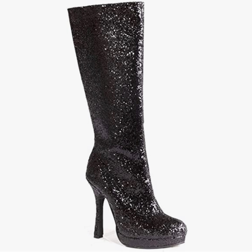 HOST PICK! ✨ Black Glitter Platform Boots Stunning Eye Catchers👢